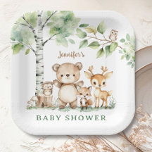 Woodland Baby shower Schattigee bosdieren
