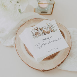 Woodland baby shower servet
