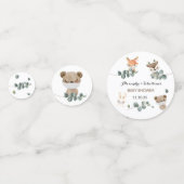 Woodland Baby shower Sociale Afstand Confetti (Voorkanten)