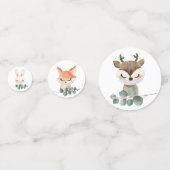 Woodland Baby shower Sociale Afstand Confetti (Achterkanten)