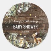 Woodland Baby shower Sticker (Voorkant)