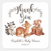 Woodland Baby shower Sticker (Voorkant)