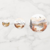 Woodland Baby shower Tafel Confetti Rustiek Bos (Voorkanten)