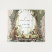 Woodland Baby shower Tapestry Wandkleed (Voorkant (horizontaal))