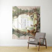 Woodland Baby shower Tapestry Wandkleed (In situ)