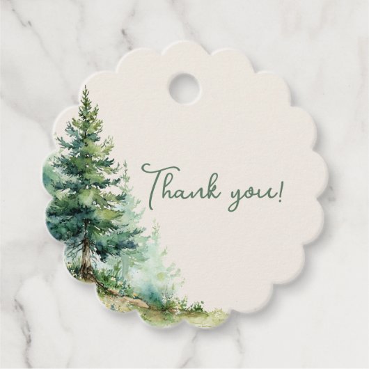 Woodland Baby Shower Thank You Bedankjes Labels (Voorkant)