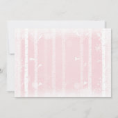 Woodland Baby shower uitnodiging Roze Wintersneeuw (Achterkant)