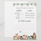 Woodland Baby shower voorspellingen en advies (Voorkant / Achterkant)