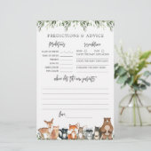 Woodland Baby shower voorspellingen en advies (Staand voorkant)