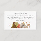 Woodland Baby shower Waterverf Boek voor Baby Informatiekaartje (Voorkant)