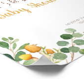 Woodland Baby shower Welkomstbord Poster (Hoek)