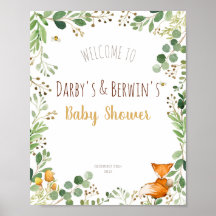 Woodland Baby shower Welkomstbord