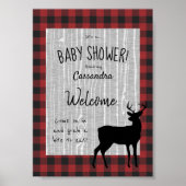 Woodland Baby shower WelkomstPoster Poster (Voorkant)