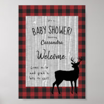 Woodland Baby shower WelkomstPoster