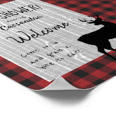 Woodland Baby shower WelkomstPoster Poster (Hoek)