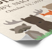 Woodland Baby shower Welkomstteken Poster (Hoek)