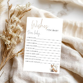 Woodland baby shower wenst voor baby