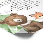 Woodland Baby shower Wild Late Night Nappies Poster (Hoek)