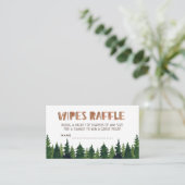 Woodland Baby shower Wipes Raffle Enclosure Kaart (Staand voorkant)