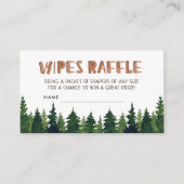 Woodland Baby shower Wipes Raffle Enclosure Kaart (Voorkant)