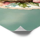 Woodland Baby Spring Robins. Lente. Easter. Poster (Hoek)