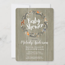Woodland Baby | Uitnodiging tot Baby shower