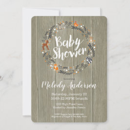 Woodland Baby | Uitnodiging tot Baby shower