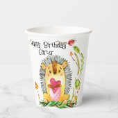 Woodland Baby Verjaardag Papieren Bekers (Voorkant)