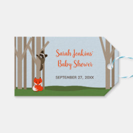 Woodland Baby's Baby shower Cadeaulabel