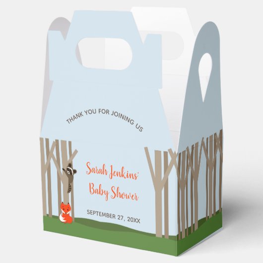 Woodland Baby's Baby shower Favor Box Bedankdoosjes (Geopend)