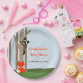 Woodland Baby's Baby shower Papieren Bordje (Feest)