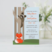 Woodland Baby's Baby shower Uitnodiging (Staand voorkant)