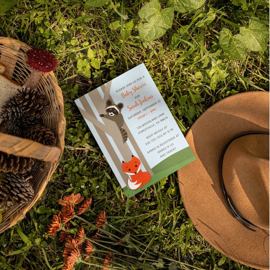 Woodland Baby's Baby shower Uitnodiging