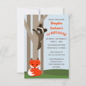 Woodland Baby's Kleine Verjaardag Uitnodiging (Voorkant)