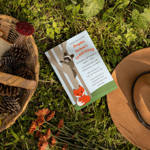 Woodland Baby's Uitnodiging voor verjaardag