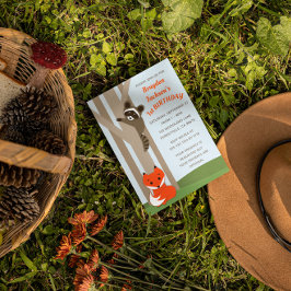 Woodland Baby's Uitnodiging voor verjaardag