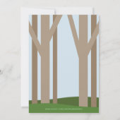 Woodland Baby's Uitnodiging voor verjaardag (Achterkant)