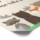 Woodland Baby's zijn lekker. Neem een Treat gebaar Poster (Hoek)