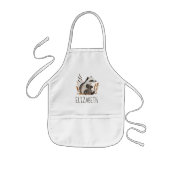 Woodland Badger Cute Personalized Kinder Schort (Voorkant)