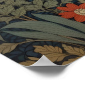 Woodland Badger William Morris geïnspireerd Poster (Hoek)