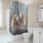 Woodland Basset Hound Douchegordijn (In situ)