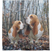 Woodland Basset Hound Douchegordijn (Voorkant)