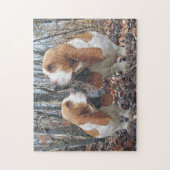 Woodland Basset Hounds Legpuzzel (Verticaal)