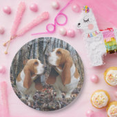 Woodland Basset Hounds Papieren Bordje (Feest)