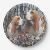 Woodland Basset Hounds Papieren Bordje (Voorkant)