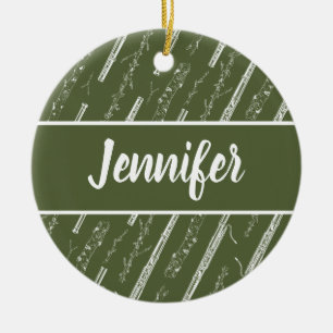 Woodland Bassoon (groen)  Keramisch Ornament