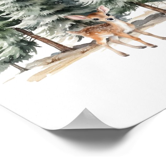 Woodland Be kind kwekerij Poster (Hoek)