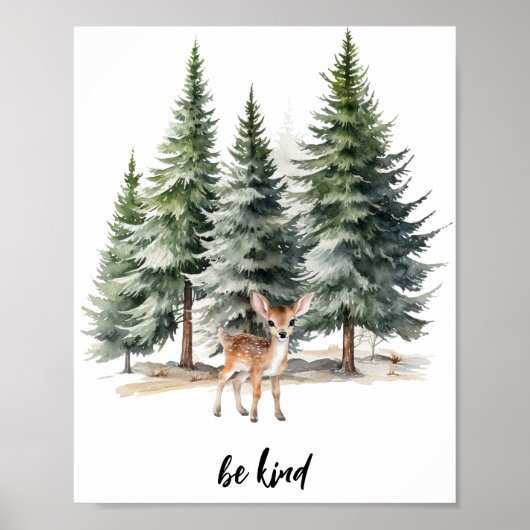 Woodland Be kind kwekerij Poster (Voorkant)