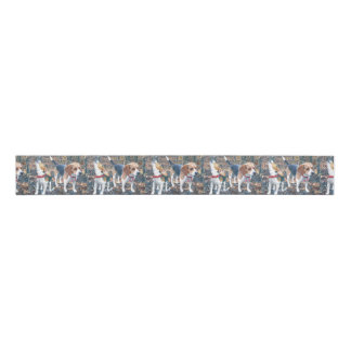 Woodland Beagle Ribbon 3 inch Grosgrain Lint