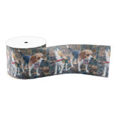 Woodland Beagle Ribbon 3 inch Grosgrain Lint (Spoel)